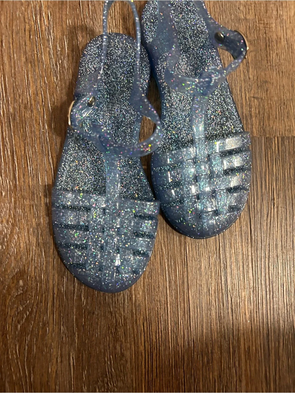 Old Navy Sparkle Blue Jelly Sandals ( Kids)